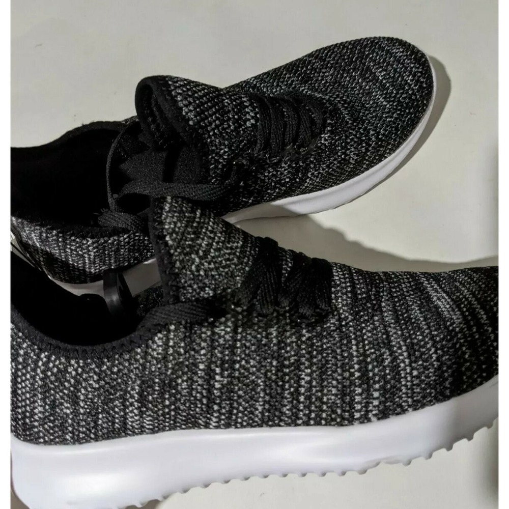 Women's Athletic Works Lightweight Memory Foam Gray/ Black Shoes Size 8